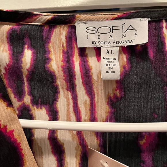 Chic Zibra Print Wrap Blouse with Ruffles - Picture 5 of 9